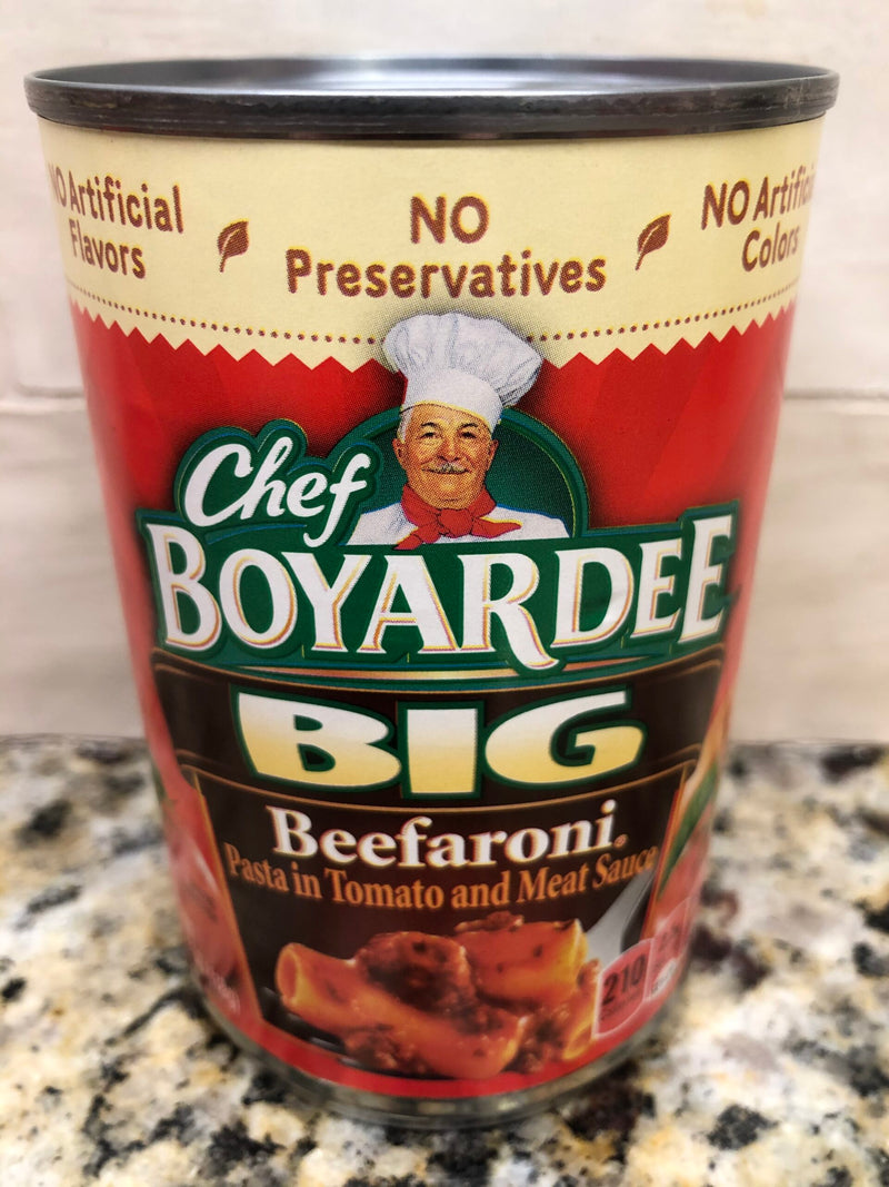 6 CANS Chef Boyardee BIG Beefaroni in Tomato Sauce Pasta 14.75 Oz Can