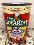 12 CANS Chef Boyardee Mini Spaghetti Rings and Meatballs Pasta 15 Oz Can