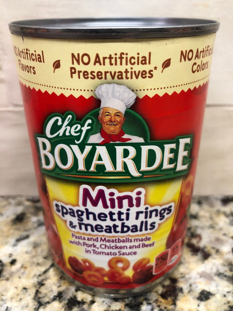 6 CANS Chef Boyardee Mini Spaghetti Rings and Meatballs Pasta 15 Oz Can