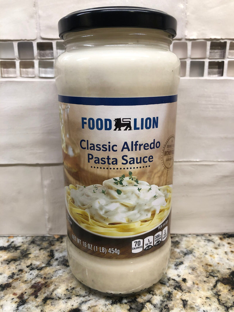 3 JARS Food Lion Classic Alfredo Sauce 16 oz Jar Spaghetti Pasta Creamy Cheese