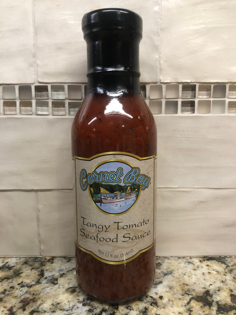 THREE BOTTLES Cornet Bay Tangy Tomato Seafood Sauce 12 Oz Cocktail shrimp seafood