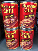 4 CANS Hot Dog Hormel Chili NO Beans 15 oz Hamburger Sauce Dip Bowl