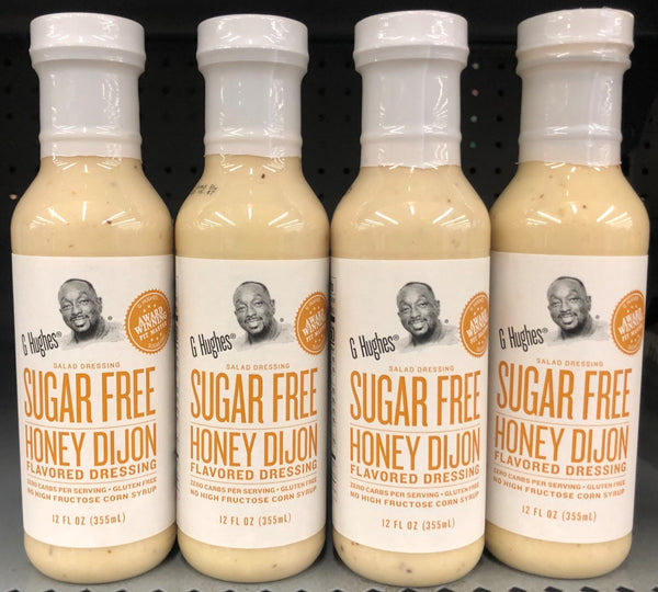 4 BOTTLES G Hughes Sugar Free Honey Dijon Salad Dressing 12 oz Bottle Dip