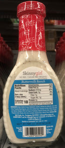 3 BOTTLES Skinnygirl Fat Sugar Free Buttermilk Ranch Salad Dressing 8 fl Bottle