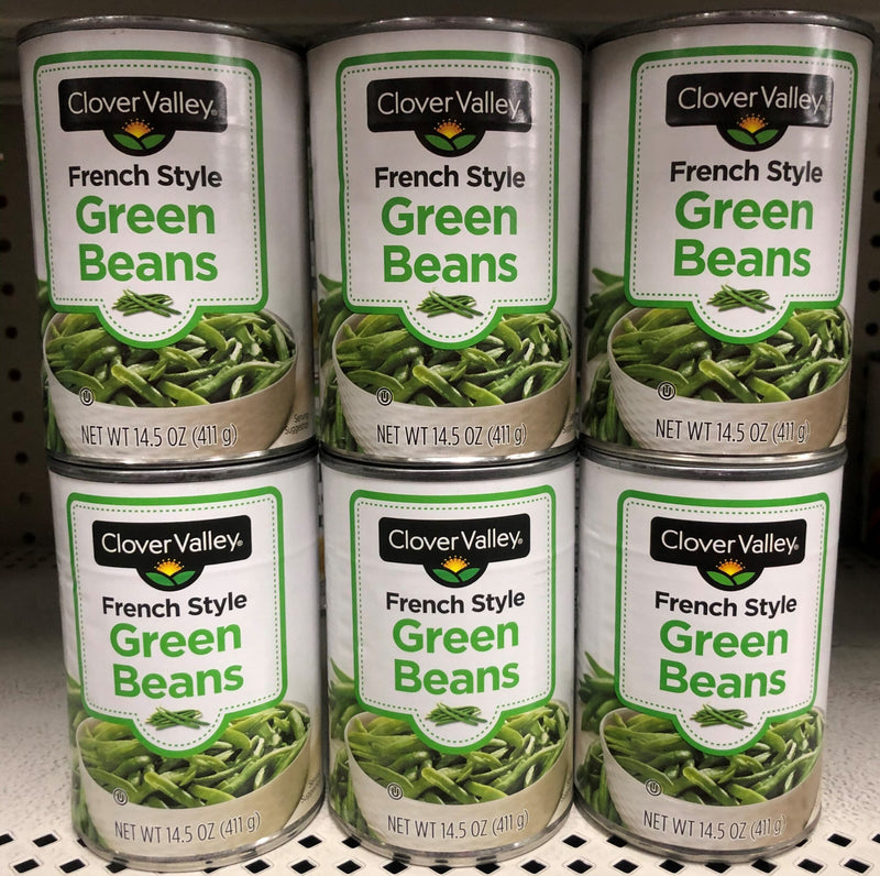 6 CANS Clover Valley French Style Green Beans 14.5 oz Can salad soup