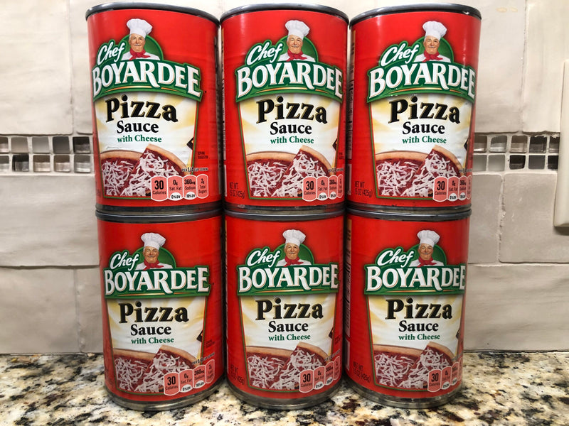 6 CANS Chef Boyardee Pizza Sauce with Cheese 15 oz Can Tomato Crust Maker