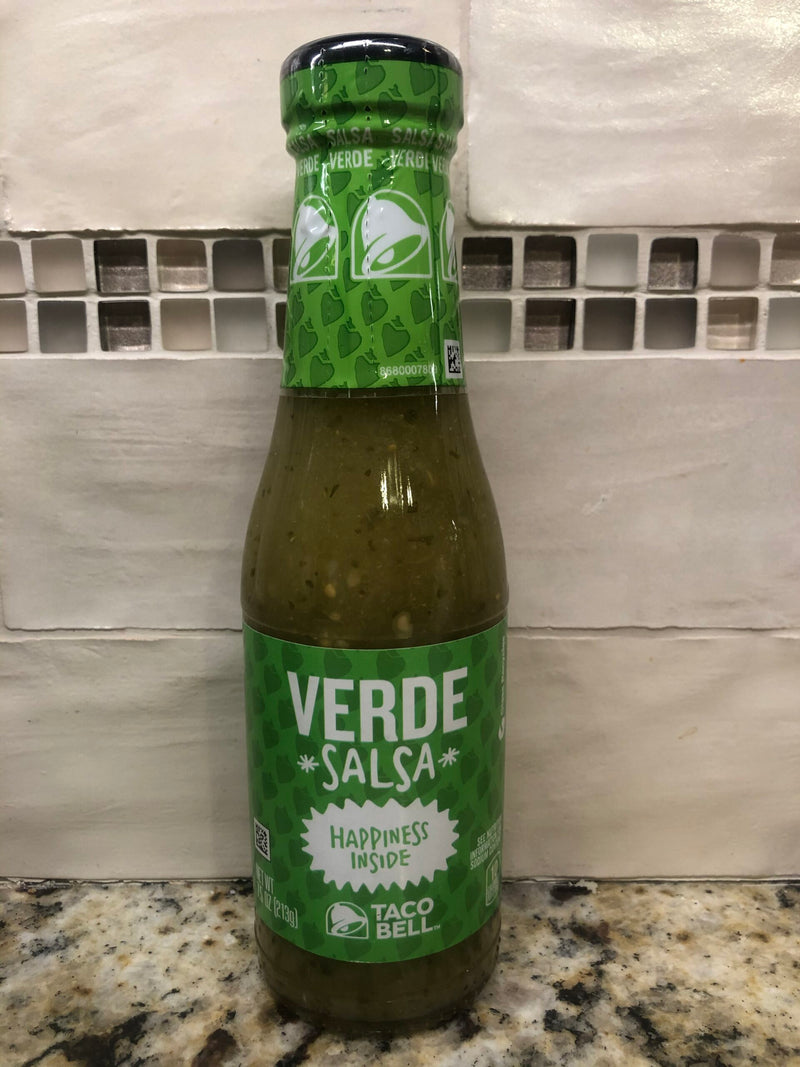 Taco Bell Verde Salsa Sauce 7.5 oz Bottle chips burritos enchilada green