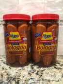 2 JARS Fischer's Snack Bologna Made with Chicken and Pork 22 oz Jar Meat Wieners