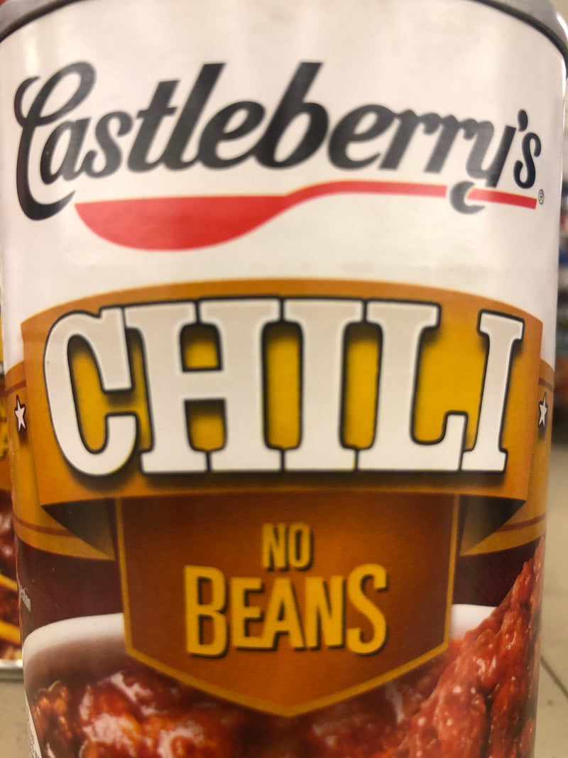 4 CANS Castleberry's Chili No Beans 15 oz Can Beef Hot Dog Nachos