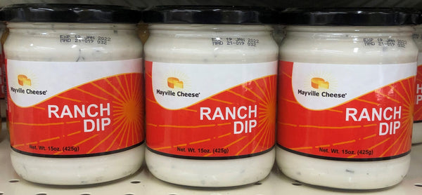 3 JARS Mayville Cheese Ranch Dip 15 oz Chips Sauce Pizza Taco