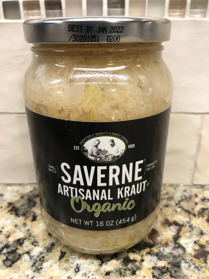 3 JARS Saverne Organic Artisanal Kraut 16 oz Sauerkraut Pickled Cabbage Brat