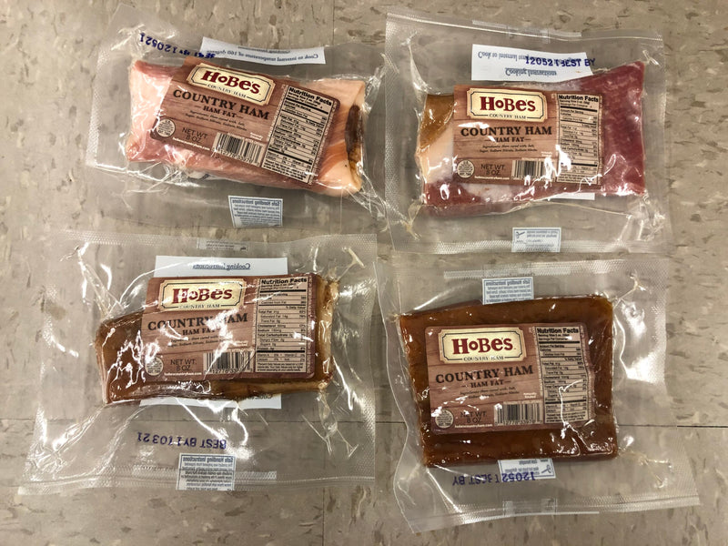 4 PACKS Hobes Country Ham Fat & Skins 8 Oz. Cracklings Rind Beans Seasoning