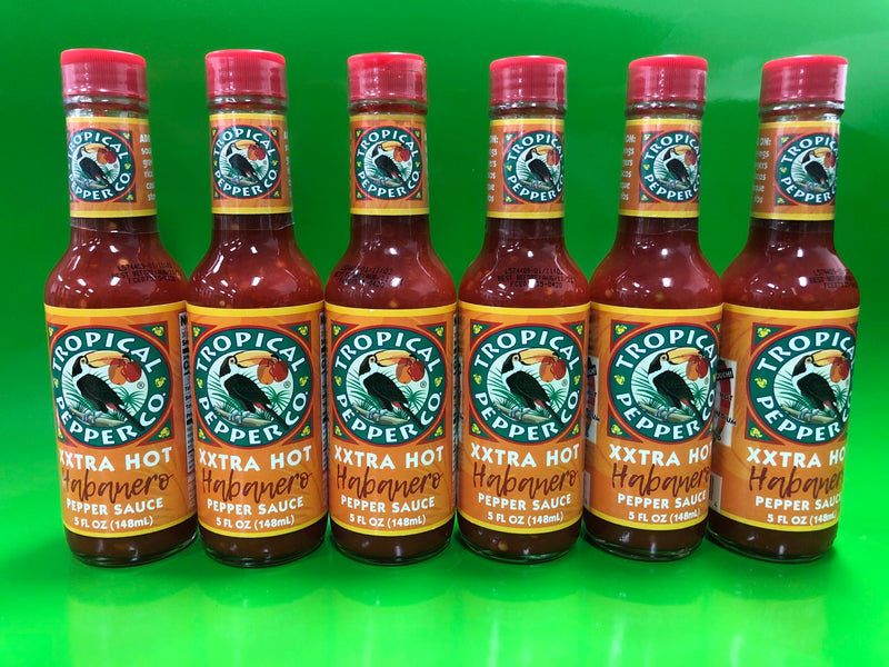 6 BOTTLES Tropical Pepper Co XXtra Hot Habanero Pepper Sauce 5 Oz Marinade Extra