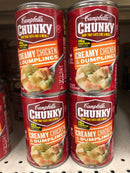 4 Campbell's CHUNKY Creamy Chicken & Dumplings Soup 18.8 oz Cans FREE SHIP