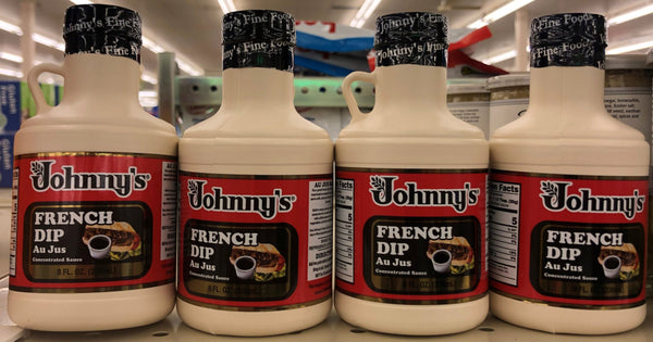 4 BOTTLES Johnny's French Dip Au Jus Concentrated Sauce 8 oz Dip Roast