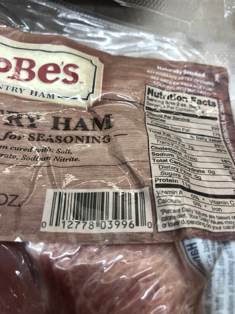 4 PACKS Hobes Country Ham Seasoning Chunks 12 Oz Cured Pork Meat