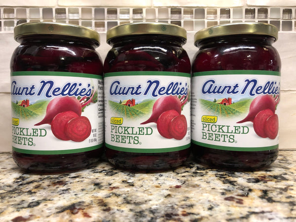 3 JARS Aunt Nellie's Sliced Pickled Beets 16 oz Vegetable Salad