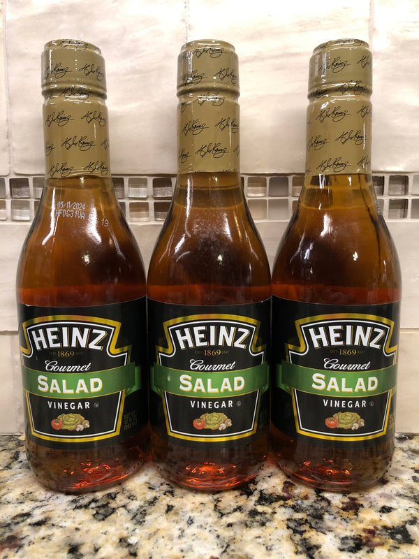 3 Bottles Heinz Gourmet Salad Vinegar 12 oz Marinade Dressing