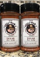 2 BOTTLES Billy Bub's Texas Dry Rub 4.5oz BBQ Sauce Barbecue Pork Beef NC