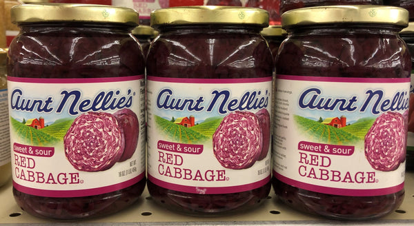 3 JARS Aunt Nellie's Sweet & Sour Red Cabbage 16 oz Vegetable Salad Kosher