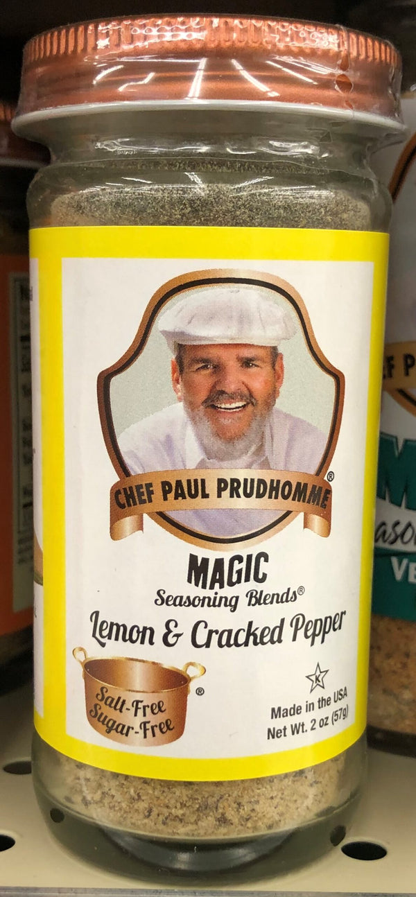 Chef Paul Prudhomme Seasoning Blends Salt Sugar Free Lemon Cracked Pepper 2 oz