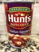 3 CANS Hunt's Italian Sausage Flavored Spaghetti Pasta Sauce Tomato 24 Oz