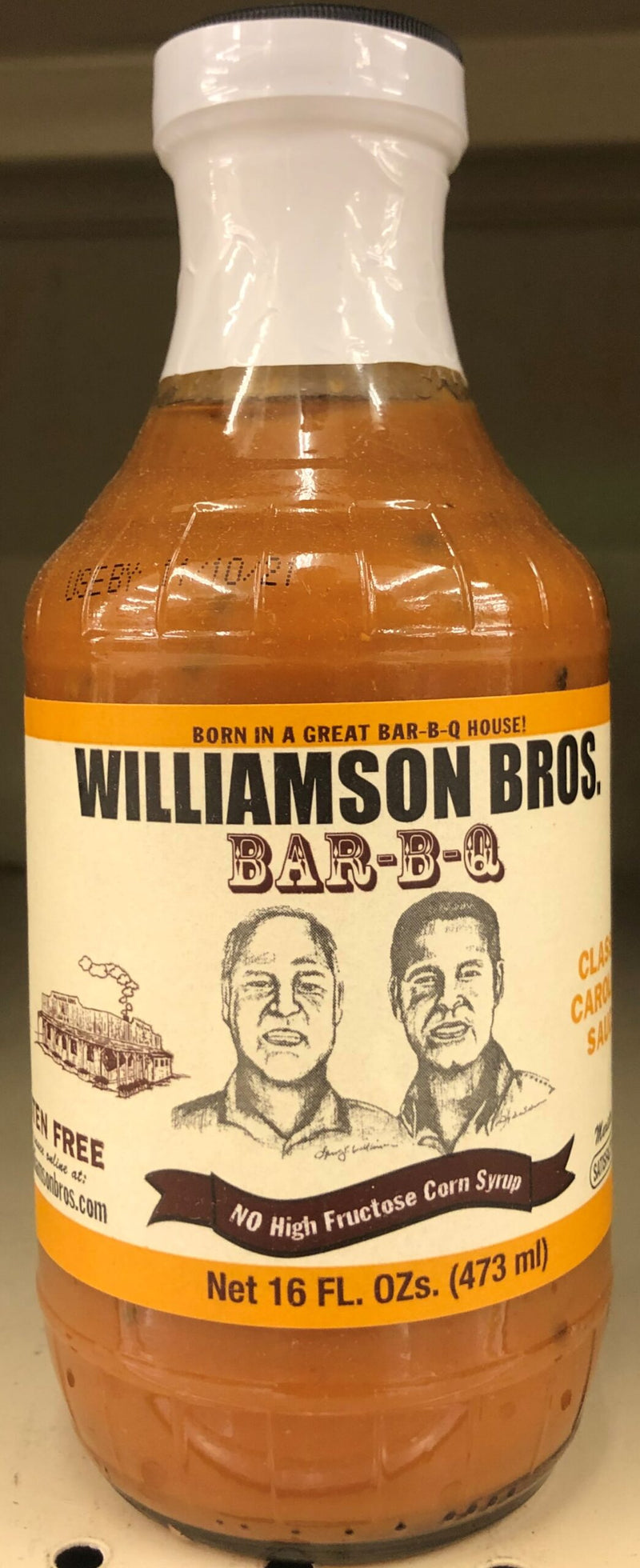 3 BOTTLES Williamson Bros. Bar-B-Q Classic Carolina Sauce 16oz BBQ Barbecue Pork