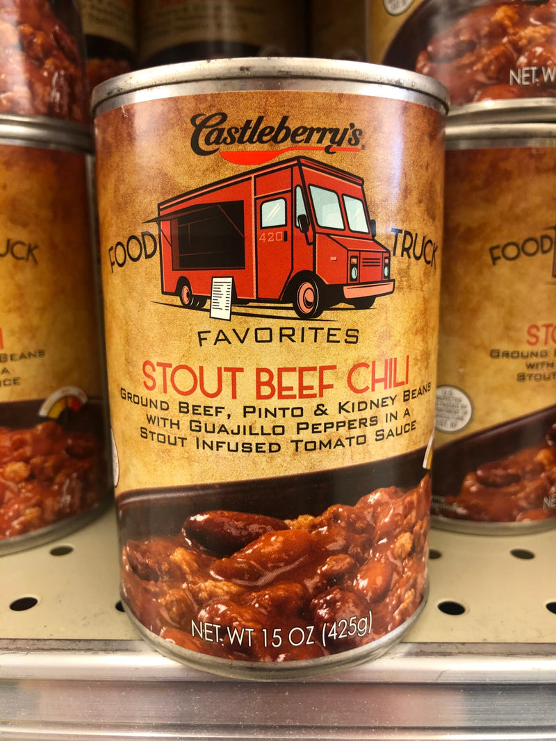 6 CANS Castleberry's Food Truck Favorites Stout Beef Chili 15 oz Can