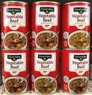 6 CANS Clover Valley Condensed Soup Vegetable Beef 10.5 oz Can Lunch Campbells