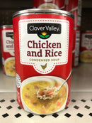 6 CANS Clover Valley Chicken With Rice Soup 10 oz Can Lunch Campbells