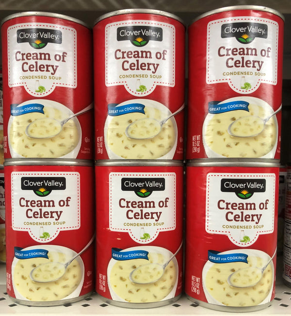 6 CANS Clover Valley Cream of Celery Soup 10 oz Can Lunch Campbells Casserole