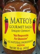 3 JARS Mateo's Gourmet Salsa MEDIUM 16 Oz Picante Pepper Sauce Taco Chip