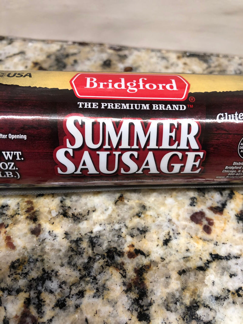 THREE Bridgford Summer Sausage 16 Oz charcuterie board meat beef pork