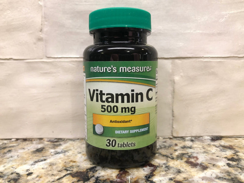 6 Bottles of Nature's Measure Vitamin C 500 mg 30 Tablets Vitamins