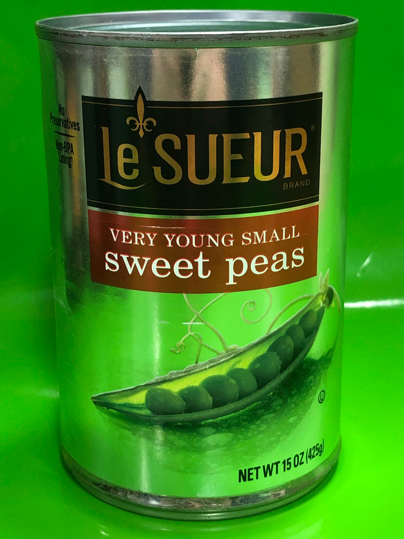 4 CANS Le Sueur Very Young Small Sweet Peas 15 oz Can Cooked Green