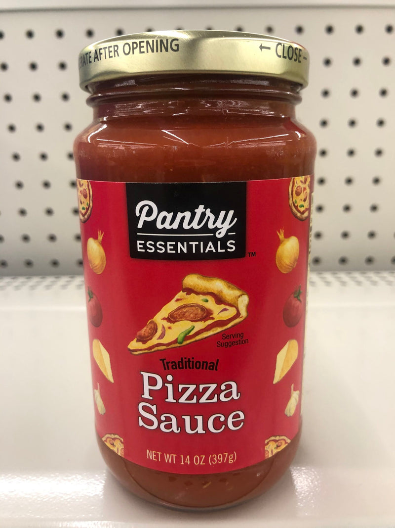 4 JARS Pantry Essentials Traditional Pizza Sauce 14 oz Jar Tomato Maker Crust