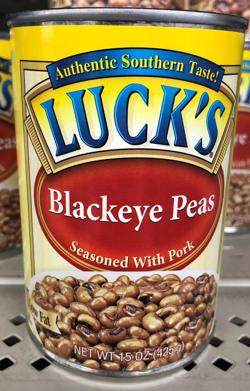 6 CANS Luck's Blackeyed Peas Seasoned With Pork 15 oz Can Vegetable Bean