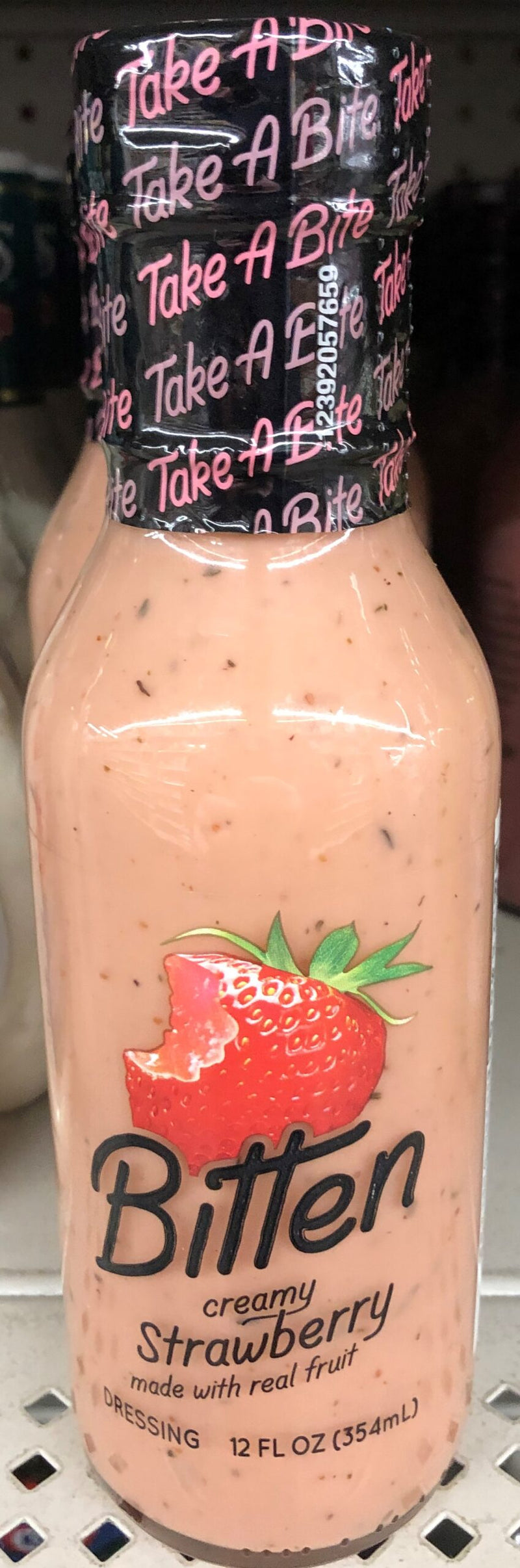 3 BOTTLES Bitten Creamy Strawberry Salad Dressing with Real Fruit 12 oz Bottle