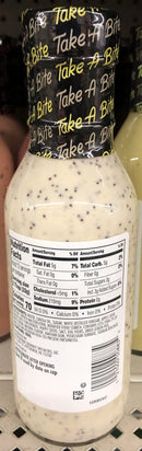 3 BOTTLES Bitten Creamy Lemon Poppy Seed Salad Dressing with Real Fruit 12 oz