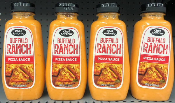 4 BOTTLES Chef Antonio Buffalo Ranch Dipping and Pizza Sauce 12 oz Wing