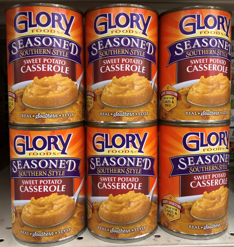 6 CANS Glory Foods Seasoned Southern Style Sweet Potato Casserole 15 oz Can