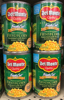 4 CANS Del Monte Whole Kernel Sweet Fiesta Corn 15.25 oz Can Vegetable