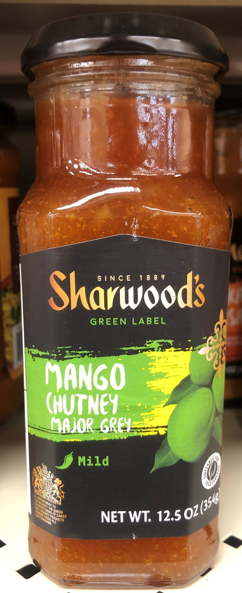 2 Bottles Sharwoods Major Grey Mango Mild and Fruity Chutney 12.5 oz Jelly