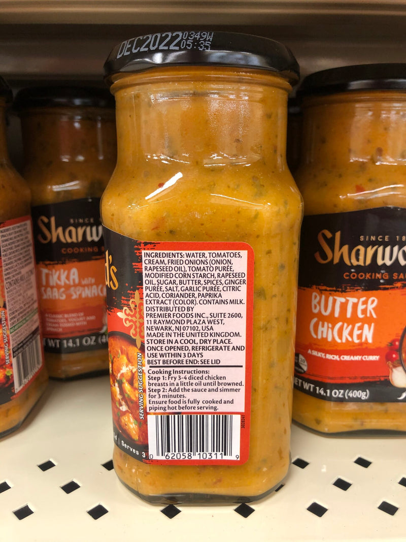 2 Bottles Sharwoods Indian Cooking Sauce Makhani Butter Chicken 14.1 oz