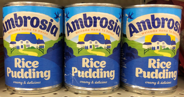 3 CANS Ambrosia Devon Rice Pudding 14.1 oz Can Sweet Dairy Dessert