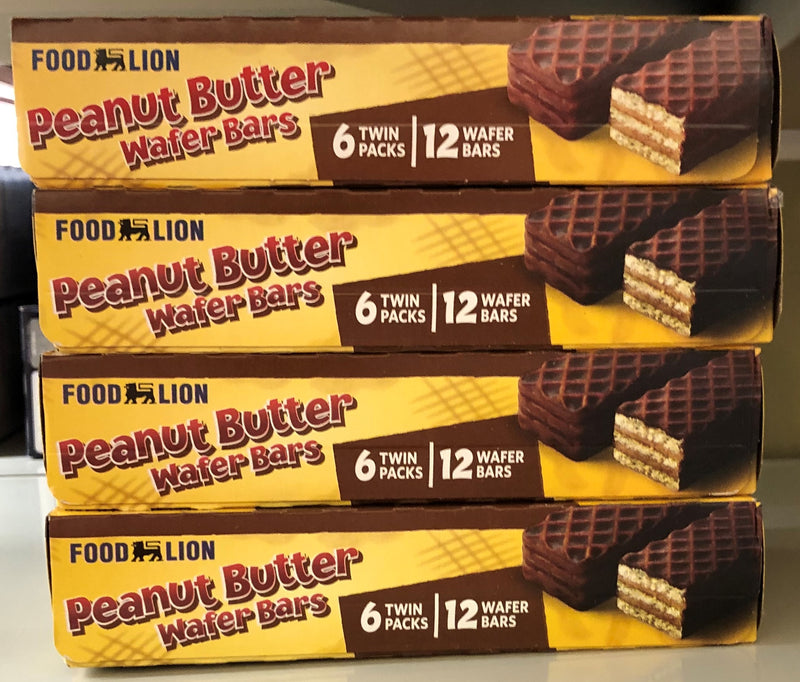 48 Food Lion Nutty Buddy Wafer Bars 4 boxes Chocolate Peanut Butter