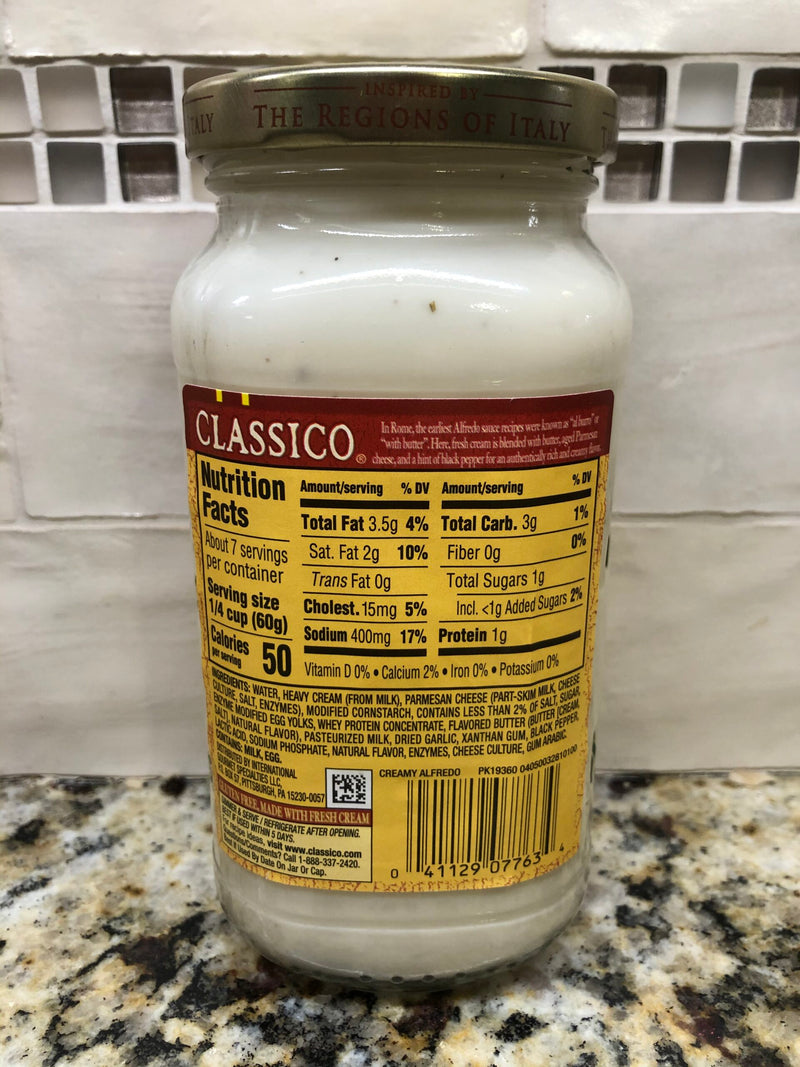 3 JARS Classico Creamy Alfredo Pasta Sauce 15 oz Jar Spaghetti Cheese