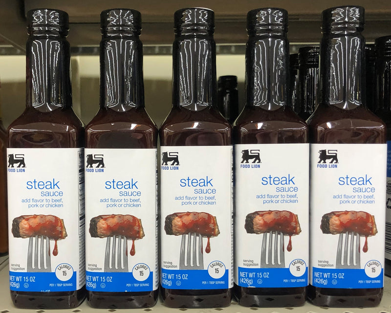 FIVE BOTTLES A1 Style Food Lion Steak Sauce 15 oz Chicken Meatloaf Burger