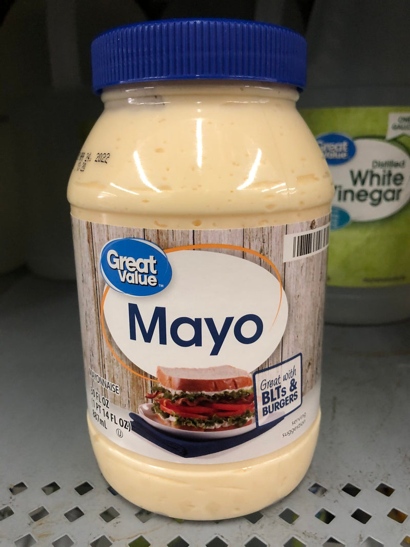 2 JARS Great Value Real Mayonnaise Mayo 30 oz Sandwich Dressing