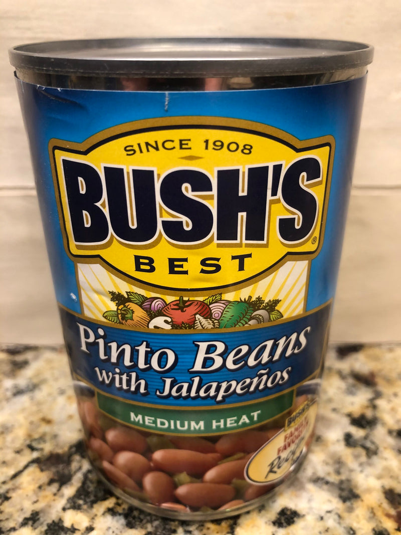 6 CANS Bush's Best Pinto Beans with Jalapenos 16 oz Can Chili Soup